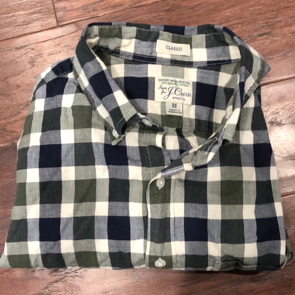 J. Crew gingham shirt long sleeve medium
